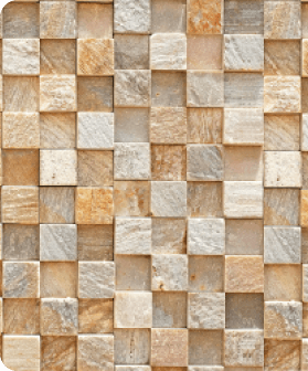 Decorative tiles with three-dimensional patterns