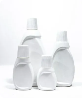 Flat-shaped HDPE plastic bottle