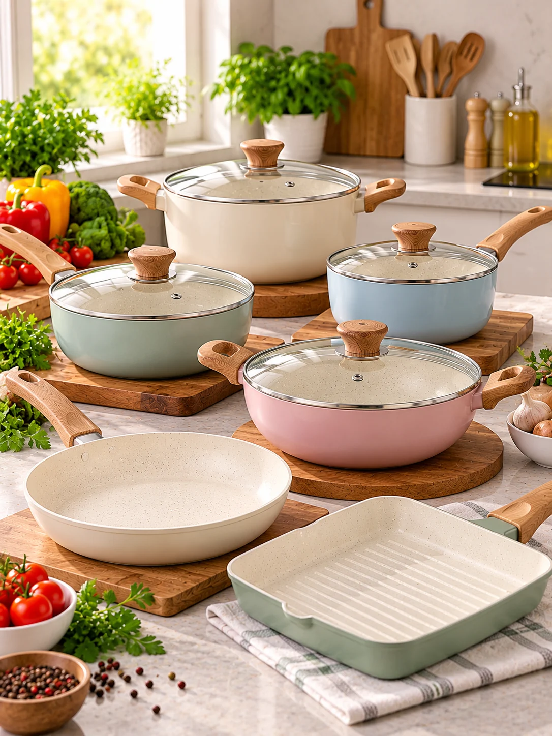 Ceramic Coated Non Stick Cookware supplied by N&T E-commerce