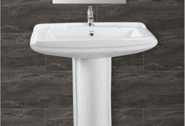 White ceramic wash basin