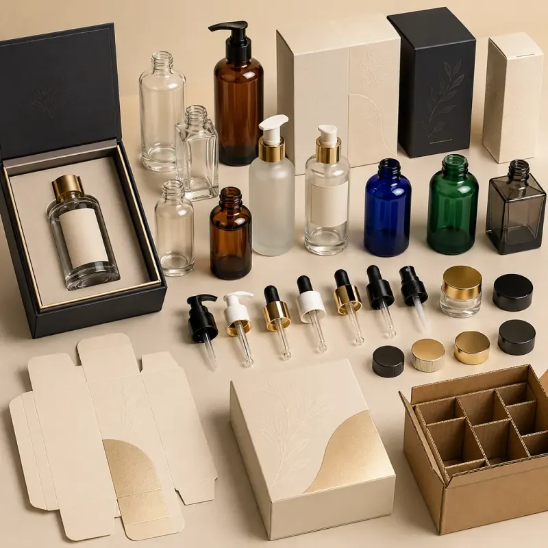 Custom Cosmetic Bottle Packaging for Libya Custom cosmetic bottle packaging with pumps, caps, droppers and branded components for buyers in Libya