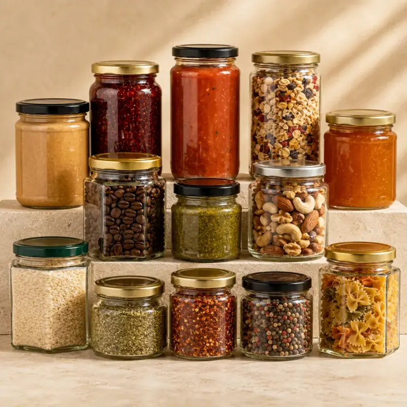 Wide-mouth glass bottles and jars for salsa, dips and chunky sauce packaging in Namibia