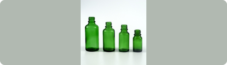 Green Glass Dropper Bottles