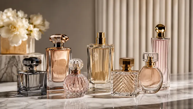 Perfume glass bottles with spray caps for wholesale supply in Eindhoven, Netherlands