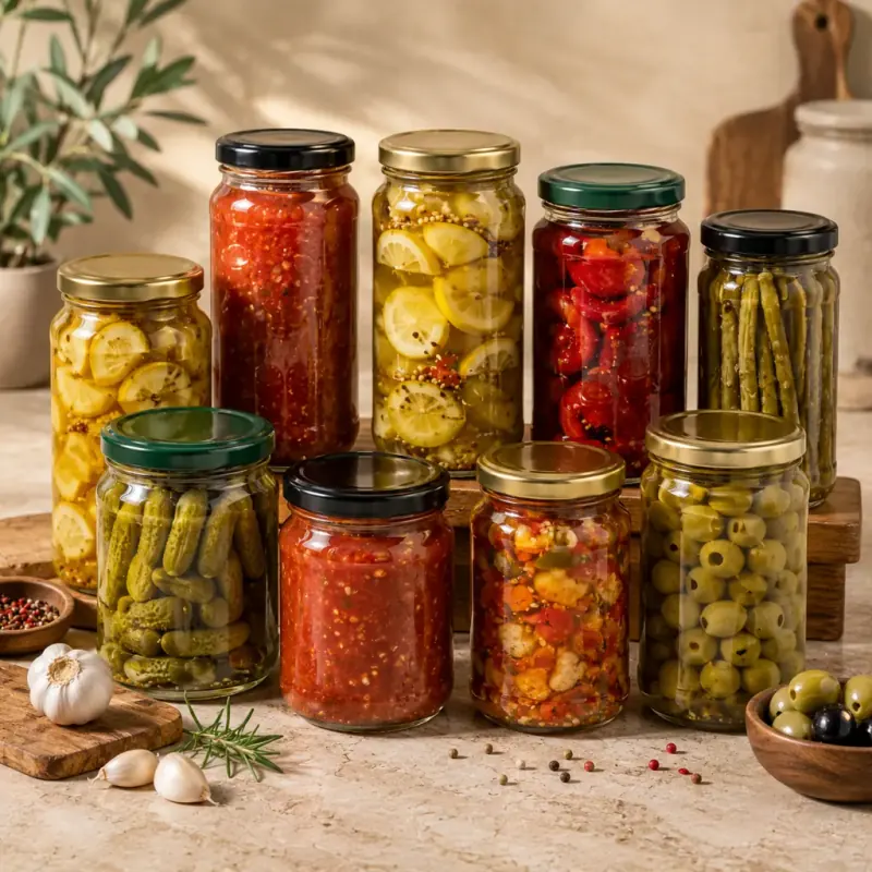 Clear glass bottles and jars for sauces, chutneys and preserved food products in Namibia